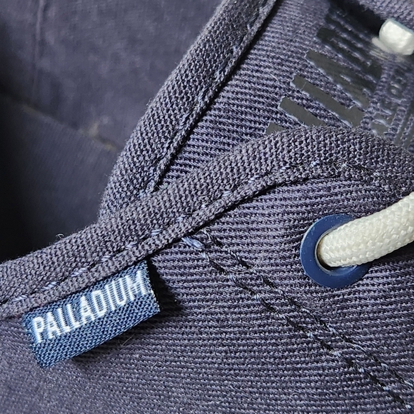 PALLADIUM Easy Lace canvas sneakers women's size 7 navy - Picture 7 of 11